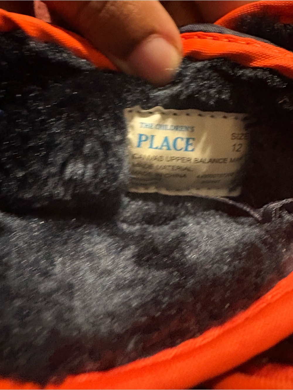 The Children's Place Red Puffer Jacket with Navy Plush Lining